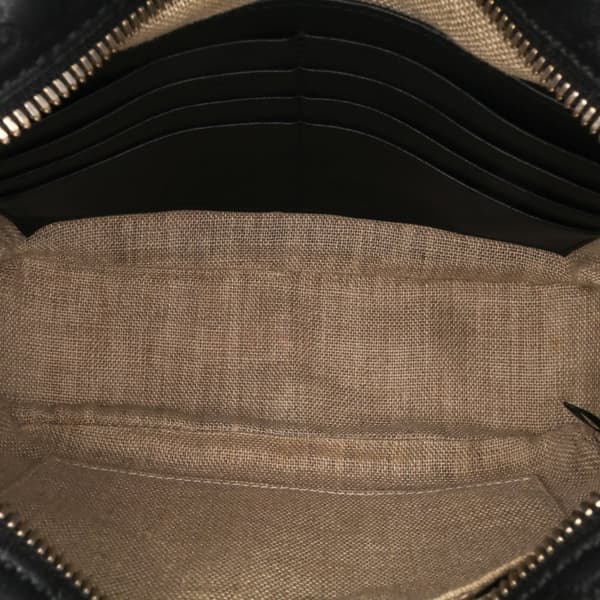 Pre-owned Gucci Microguccissima Bree Crossbody Black