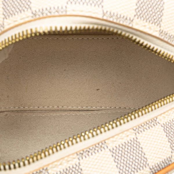Pre-owned Louis Vuitton Damier Azur Boite Chapeaux Souple PM White