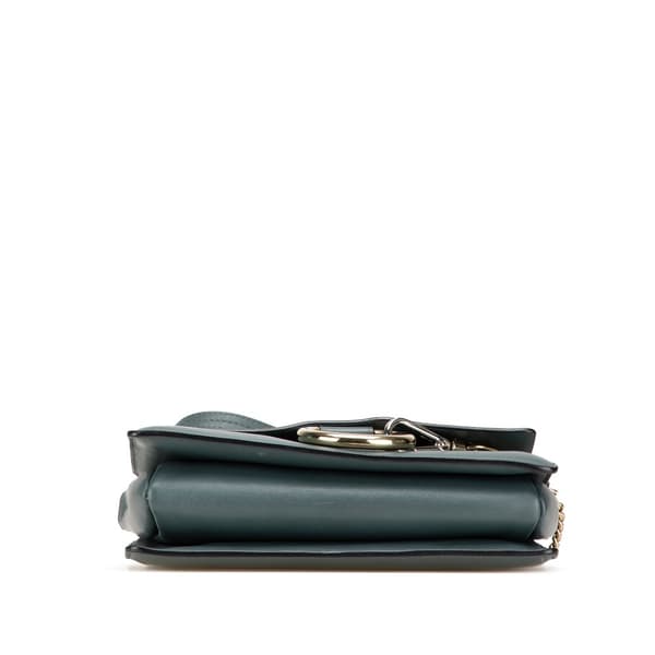 Pre-owned Chloé Small Suede and Calfskin Faye Crossbody Blue