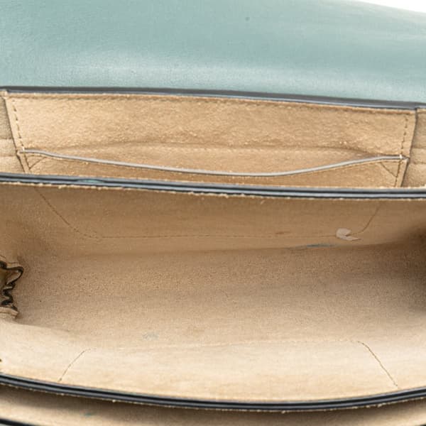 Pre-owned Chloé Small Suede and Calfskin Faye Crossbody Blue