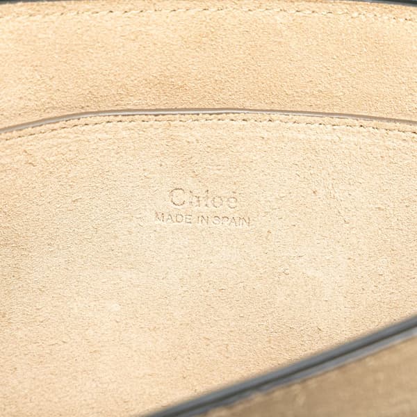Pre-owned Chloé Small Suede and Calfskin Faye Crossbody Blue