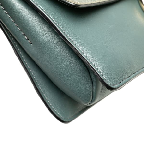 Pre-owned Chloé Small Suede and Calfskin Faye Crossbody Blue