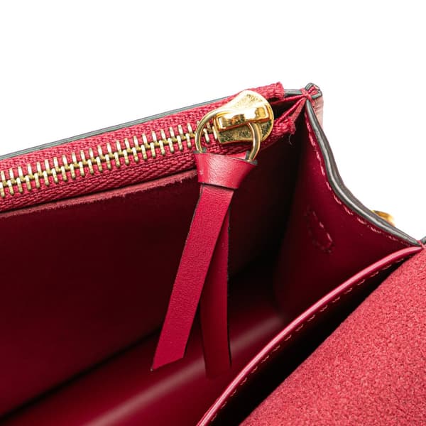 Pre-owned Louis Vuitton Monogram Flore Wallet On Chain Brown