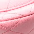 Miniatyrbild 6 av 8: Pre-owned Chanel Small CC Quilted Caviar Chain Flap Pink