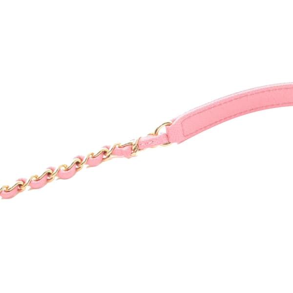 Pre-owned Chanel Small CC Quilted Caviar Chain Flap Pink