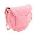 Miniatyrbild 2 av 8: Pre-owned Chanel Small CC Quilted Caviar Chain Flap Pink
