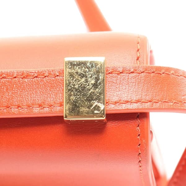 Pre-owned Dior Micro Smooth Calfskin 30 Montaigne Flap Orange