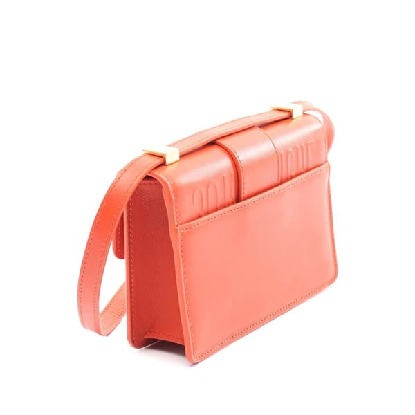 Pre-owned Dior Micro Smooth Calfskin 30 Montaigne Flap Orange