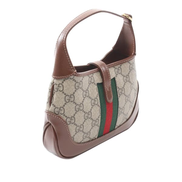 Pre-owned Gucci Mini GG Supreme Jackie 1961 Crossbody Brown