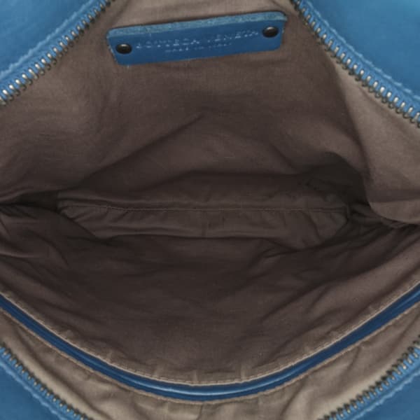 Pre-owned Bottega Veneta Nappa Intrecciato Crossbody Blue