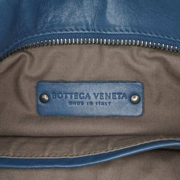 Pre-owned Bottega Veneta Nappa Intrecciato Crossbody Blue