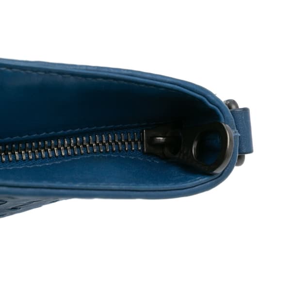 Pre-owned Bottega Veneta Nappa Intrecciato Crossbody Blue