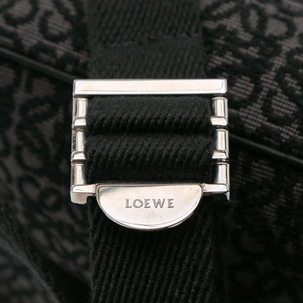Pre-owned LOEWE Mini Anagram Canvas Camera Bag Black
