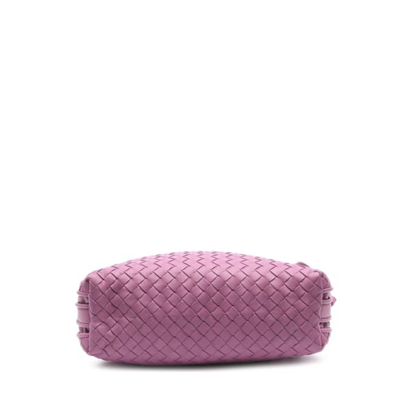 Pre-owned Bottega Veneta Medium Nappa Intrecciato Nodini Crossbody Purple