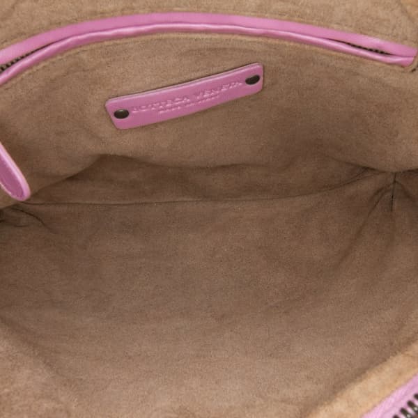 Pre-owned Bottega Veneta Medium Nappa Intrecciato Nodini Crossbody Purple