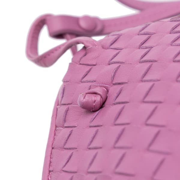 Pre-owned Bottega Veneta Medium Nappa Intrecciato Nodini Crossbody Purple