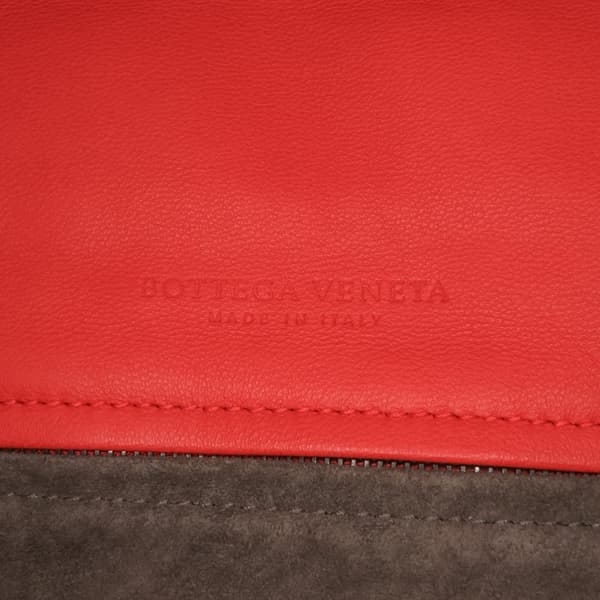 Pre-owned Bottega Veneta Nappa Intrecciato Flap Crossbody Red