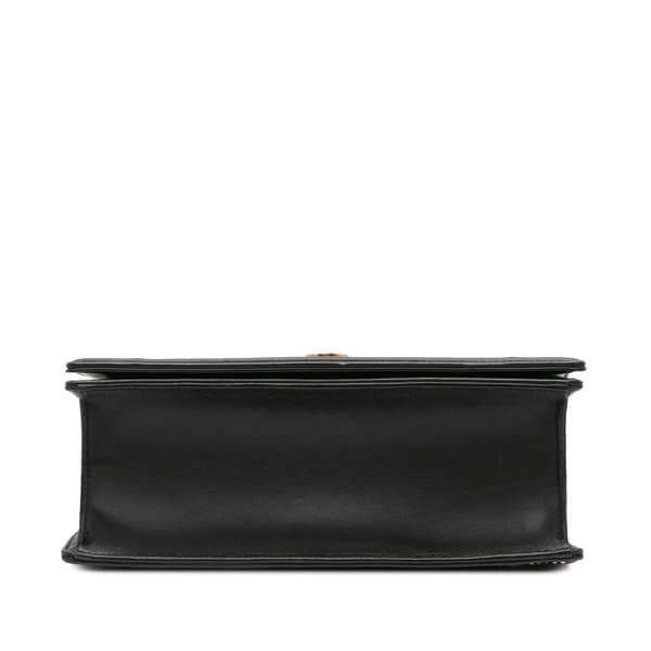 Pre-owned Dior Medium Studded Lambskin Diorama Flap Black