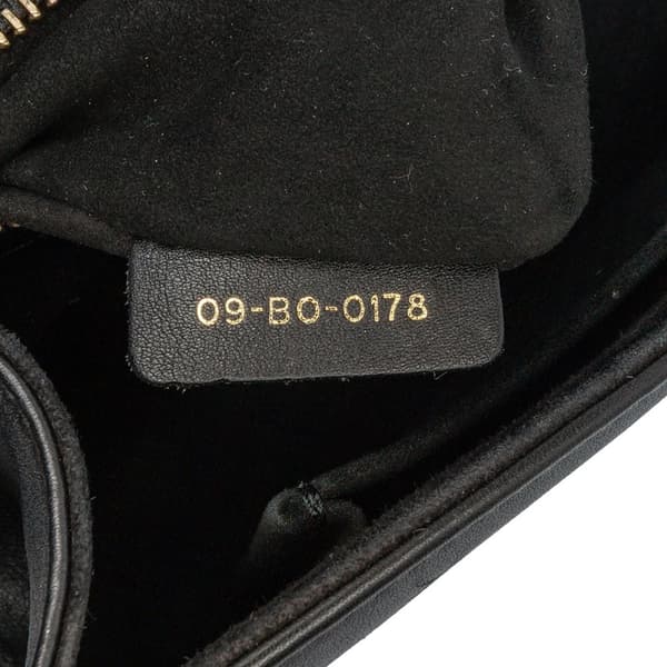 Pre-owned Dior Medium Studded Lambskin Diorama Flap Black