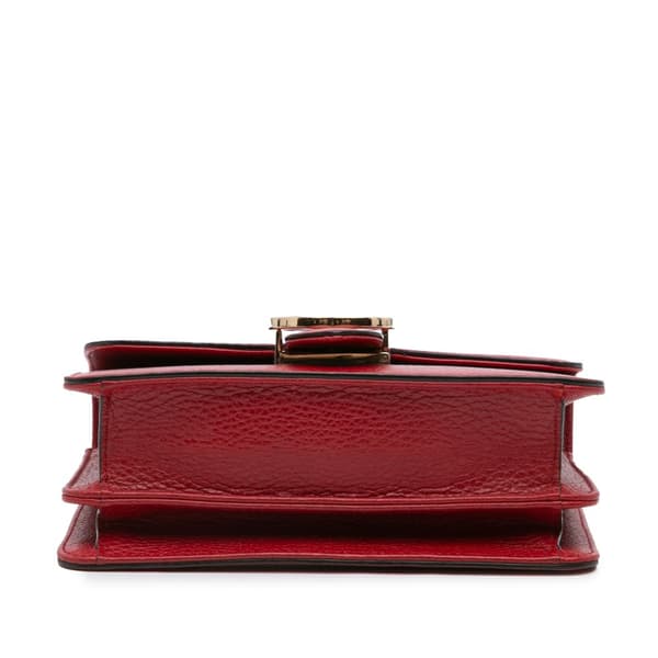 Pre-owned Gucci Small Dollar Calfskin Interlocking G Crossbody Red