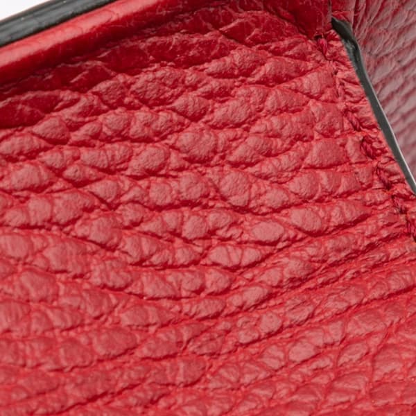 Pre-owned Gucci Small Dollar Calfskin Interlocking G Crossbody Red
