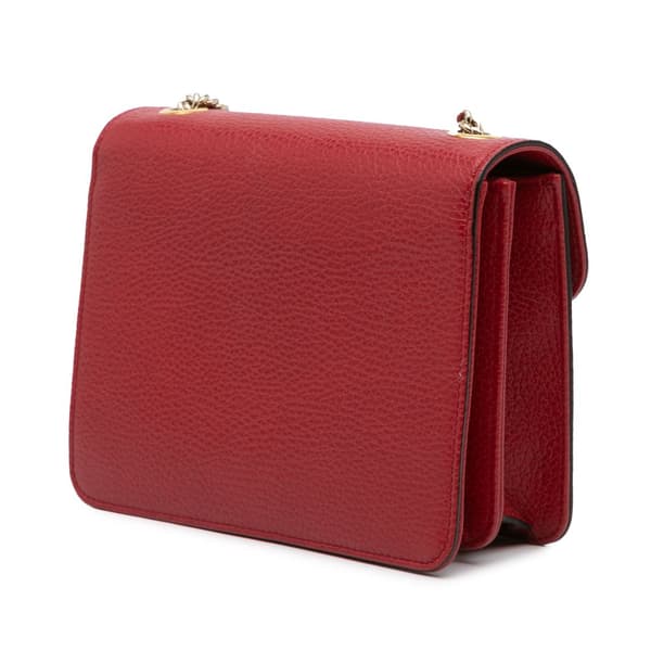 Pre-owned Gucci Small Dollar Calfskin Interlocking G Crossbody Red