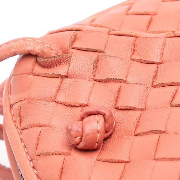 Pre-owned Bottega Veneta Medium Nappa Intrecciato Nodini Crossbody Pink
