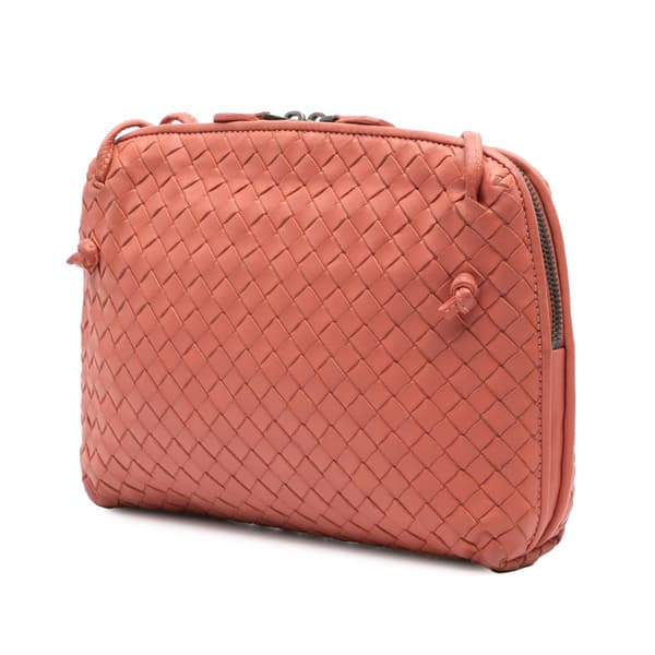 Pre-owned Bottega Veneta Medium Nappa Intrecciato Nodini Crossbody Pink
