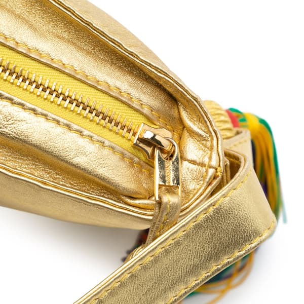 Pre-owned LOEWE Nappa Flamenco Tassel Crossbody Gold