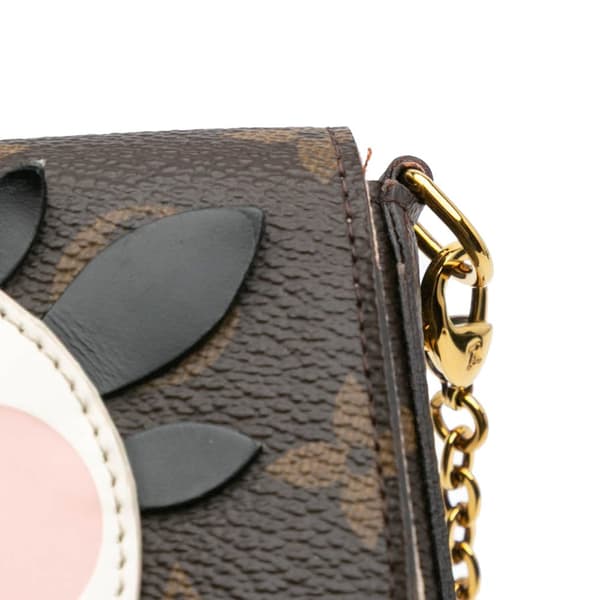 Pre-owned Louis Vuitton Monogram Lovely Birds Pochette Felicie Brown
