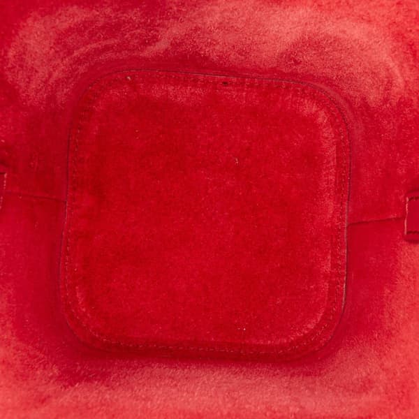 Pre-owned Celine Small Calfskin Cuir Triomphe Box Bag Red