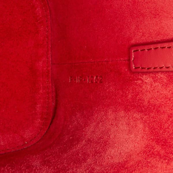 Pre-owned Celine Small Calfskin Cuir Triomphe Box Bag Red