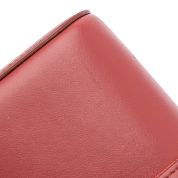 Pre-owned Celine Small Calfskin Cuir Triomphe Box Bag Red