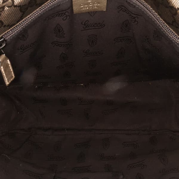 Pre-owned Gucci GG Imprime Crossbody Silver