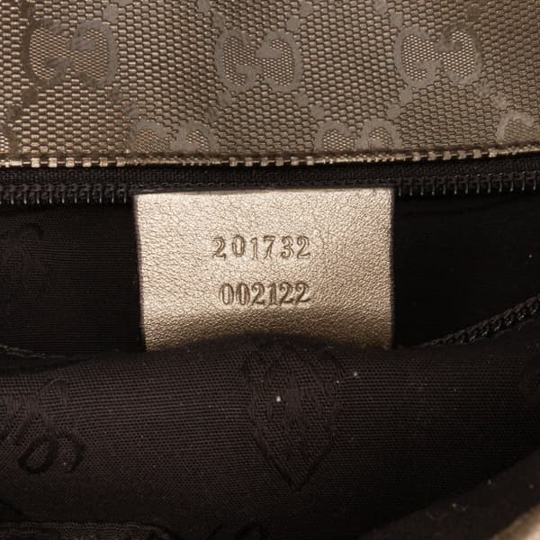 Pre-owned Gucci GG Imprime Crossbody Silver