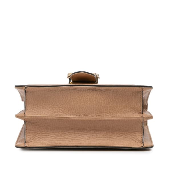 Pre-owned Gucci Small Dollar Calfskin Interlocking G Crossbody Brown