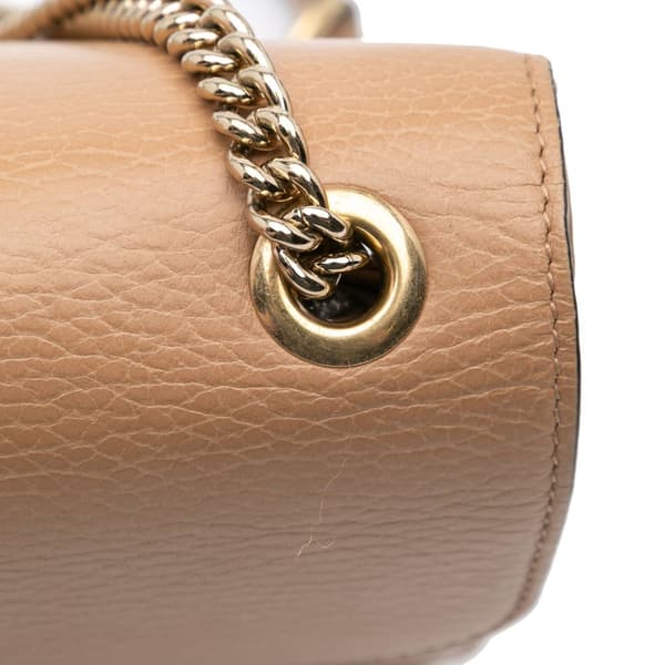 Pre-owned Gucci Small Dollar Calfskin Interlocking G Crossbody Brown