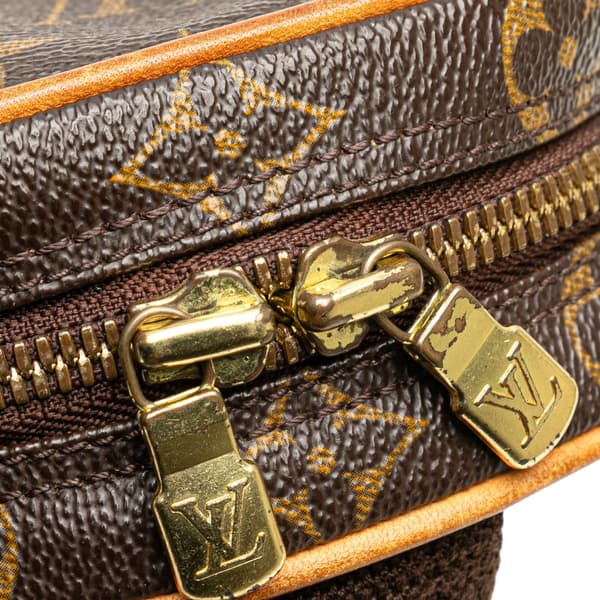Pre-owned Louis Vuitton Monogram Pochette Gange Brown