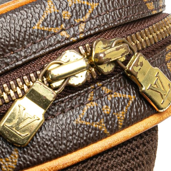 Pre-owned Louis Vuitton Monogram Pochette Gange Brown