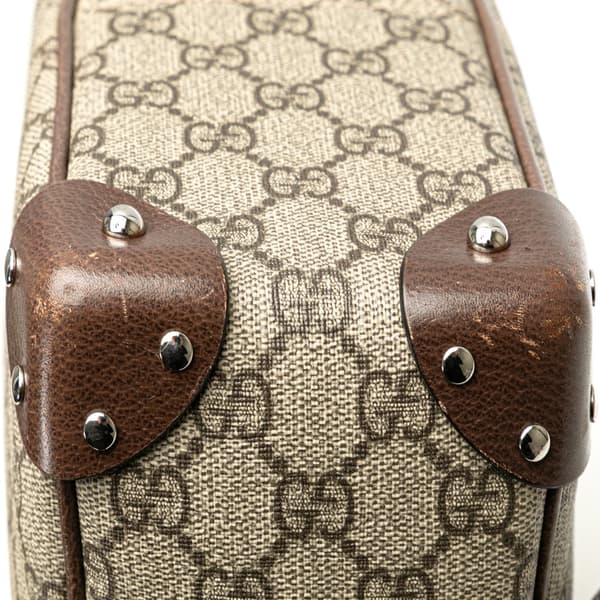 Pre-owned Gucci GG Supreme Soft Trunk Crossbody Brown