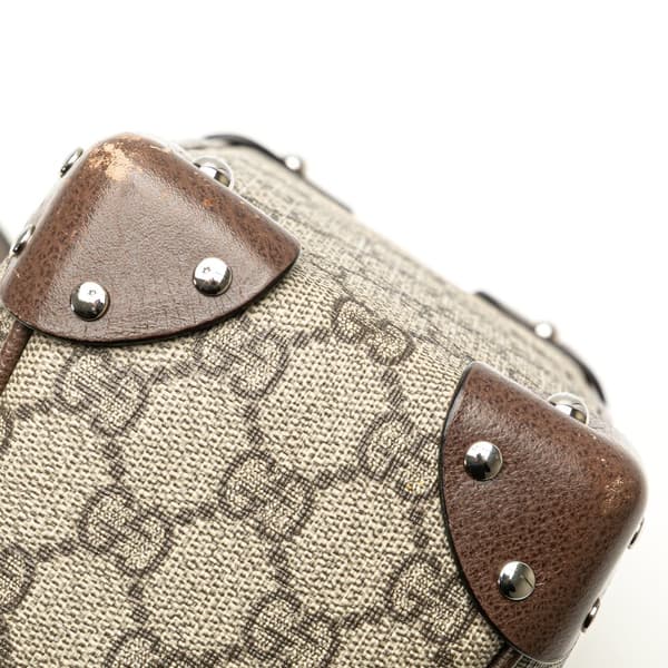 Pre-owned Gucci GG Supreme Soft Trunk Crossbody Brown