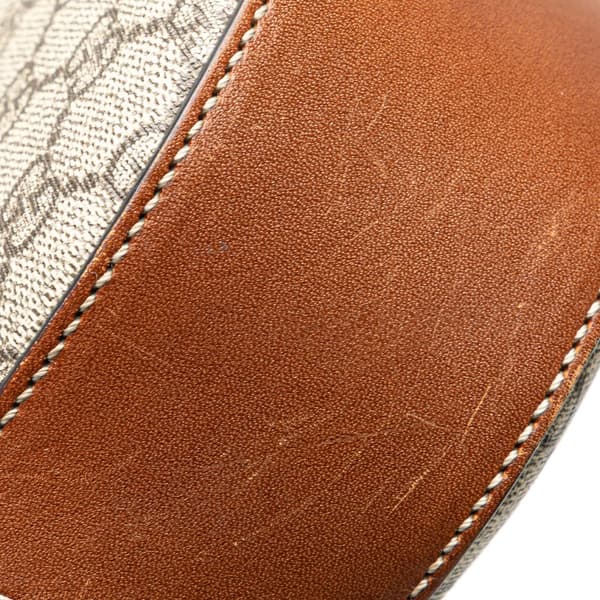 Pre-owned Gucci Mini GG Supreme Chain Crossbody Brown