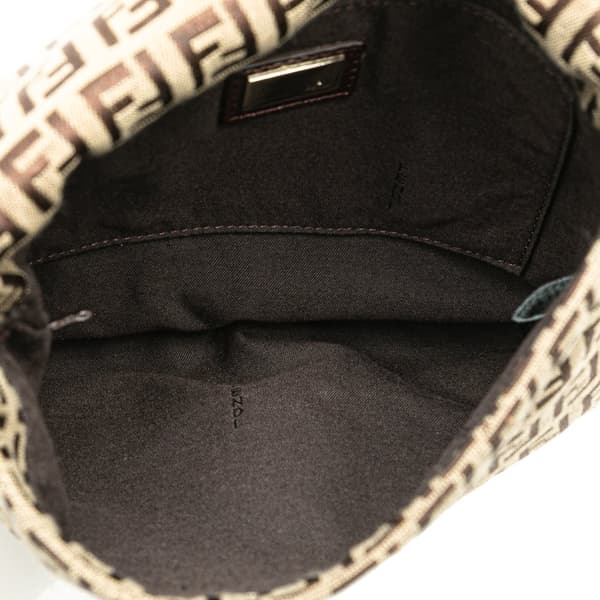 Pre-owned Fendi Zucchino Canvas Crossbody Brown