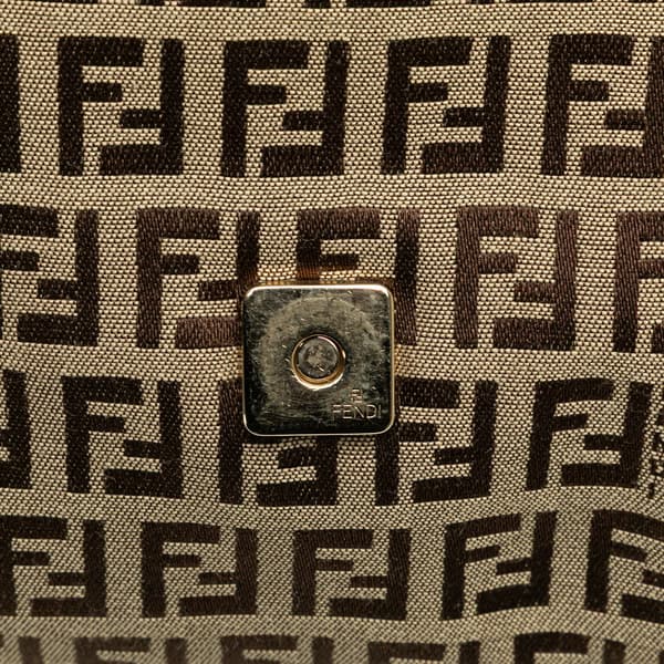 Pre-owned Fendi Zucchino Canvas Crossbody Brown