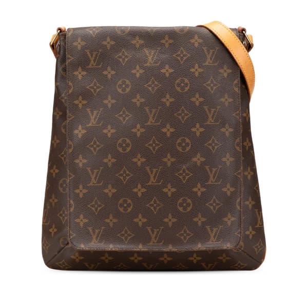 Pre-owned Louis Vuitton Monogram Musette Salsa GM Brown