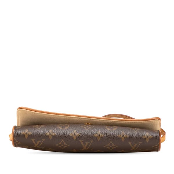 Pre-owned Louis Vuitton Monogram Pochette Twin GM Brown