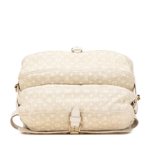 Pre-owned Louis Vuitton Monogram Mini Lin Saumur Brown