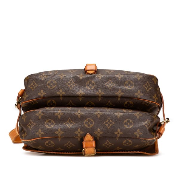 Pre-owned Louis Vuitton Monogram Saumur 30 Brown
