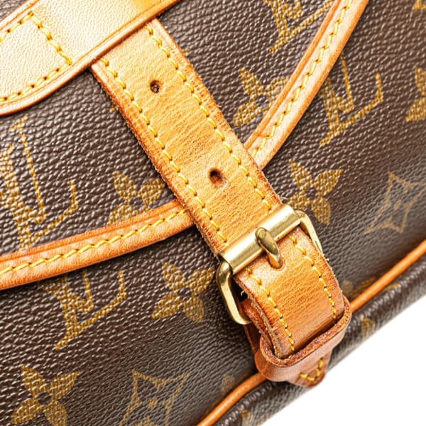 Pre-owned Louis Vuitton Monogram Saumur 30 Brown
