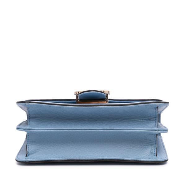 Pre-owned Gucci Small Dollar Calfskin Interlocking G Crossbody Blue